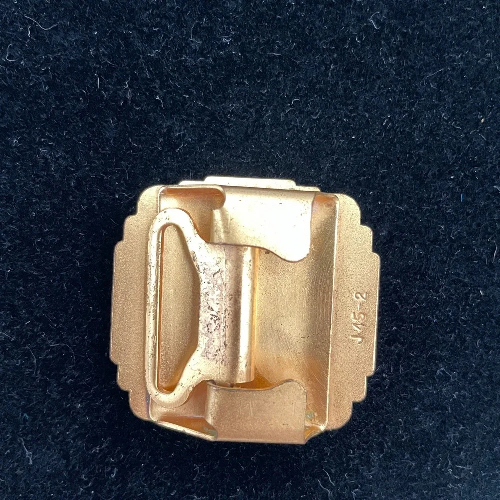 Vintage Gold Tone Metal Mens OS 1966 Bowling Commemorative Belt Buckle
